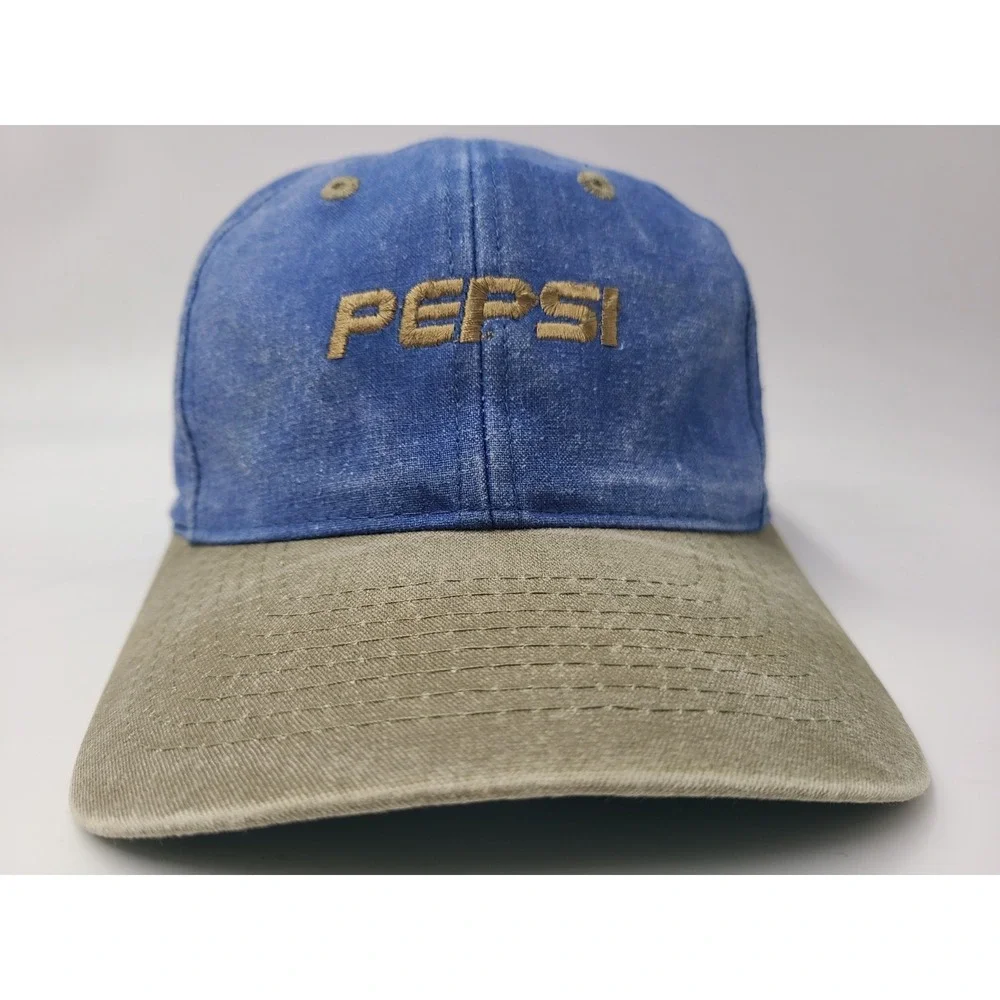Vintage Pepsi Snapback Hat Cap‎ Cola Soda Casual Men Women Blue Beige Green Brim - Picture 2 of 15